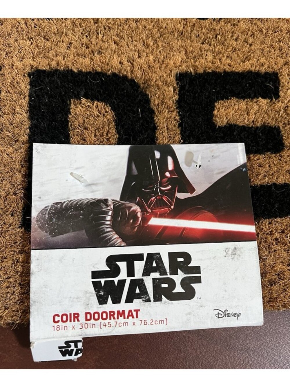 Disney Star Wars Darth Vader Welcome to the Dark Side Doormat NWT 30 in x18 in - Picture 2 of 5